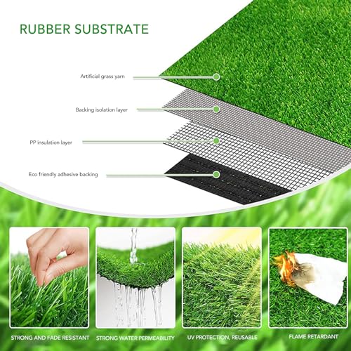 Image of 15'' x 20'' Dog Grass Pee Pad for Training, 2 Pack Artificial Grass Breathable Soft Washable Reusable Pet Potty Training Mat for Indoor Outdoor Dogs, Cats, and Small Medium Pets
