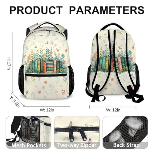 School Backpacks for Girls, Kids Back Pack for Kindergarten Elementary Middle College, Cute Flower Print Bookbag for Back to School, Travel, Casual, Camping3