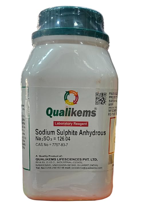 SODIUM SULPHITE ANHYDROUS 500GMS LR (QUALIKEMS) CAS No= 7757-83-7 (B0D14Q94RY) Amazon Price History, Amazon Price Tracker