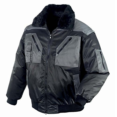 texxor Herren Pilotenjacke Oslo Arbeitsjacke mit abnehmbaren rmeln schwarz XXL, Schwarz, XXL EU