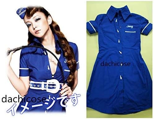 Amazon Co Jp 安室奈美恵playで着用 Sly ボーリングシャツワンピ 青 コスプレ衣装全セット コスチューム 変身 仮装 ステージ服 舞台 ハロウィン クリスマス ホビー