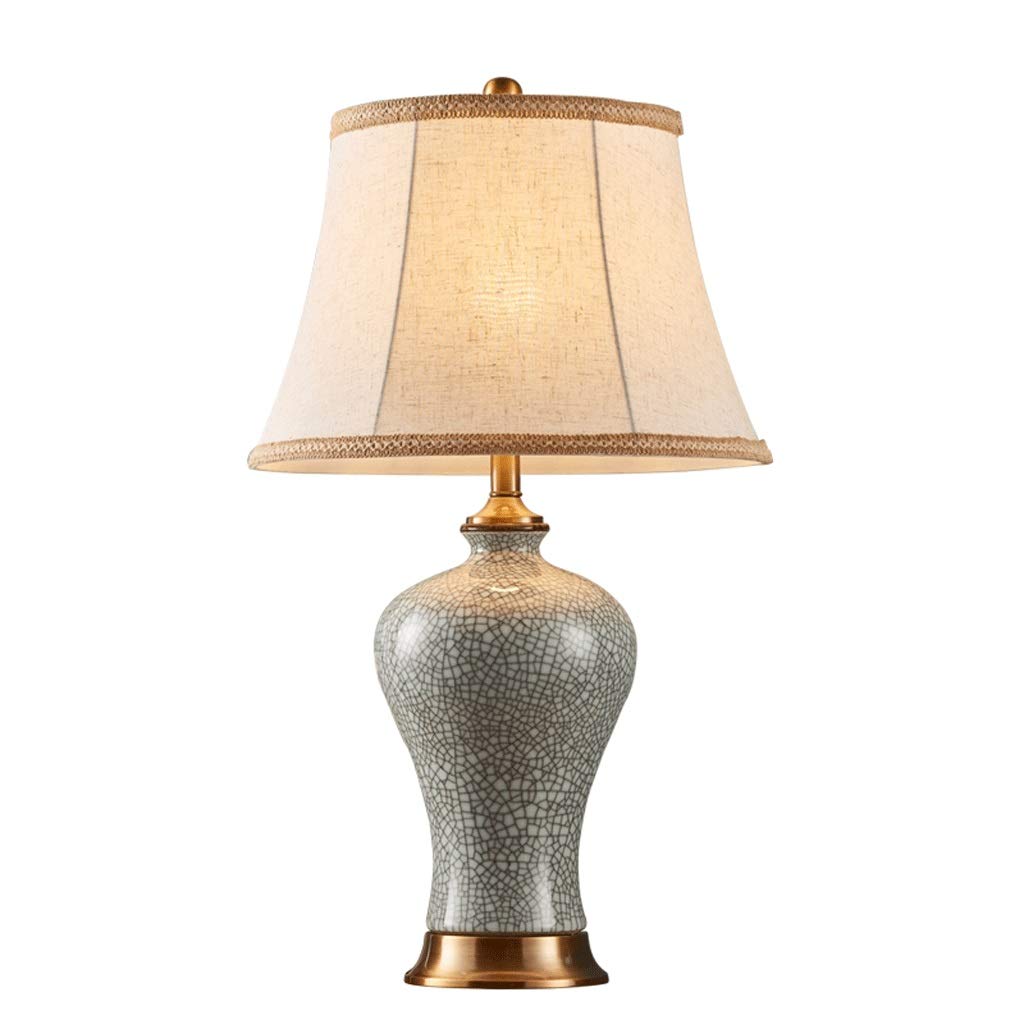 Lampa Stołowa Amerykańska Stolik Sypialnia Nocna Styl Europejski Salon Ciepły Romantyczny Gabinet Ślubny Model Jingdezhen Ceramic,Button
