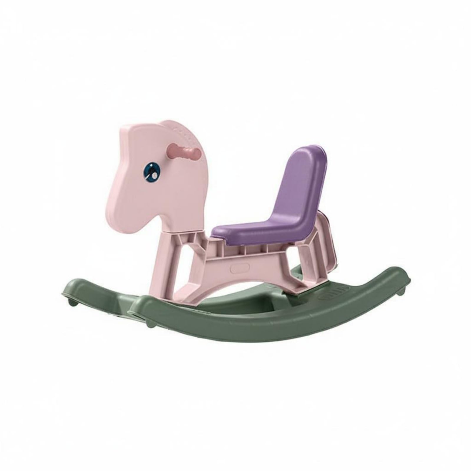 Kinder Schaukelpferd Schaukelspielzeug Reitpferd Wipptier mit Funktionalem Design zur Förderung von Motorik aus Stabilem Und Pflegeleichtem PP für Hausgebrauch Indoor Spielzimmer, Rosa