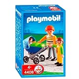 PLAYMOBIL - Papá con Carrito de bebé, Set de Juego (4408)