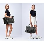 Travel Duffle Bag, Weekender Travel Bag Men Small Gym Bag for Women, Hospital Bag for Labor and Delivery, Overnight Bag Luggage Bag with Trolley Sleeve, Airplane Travel Essentials for Flying(Black) - Image 4