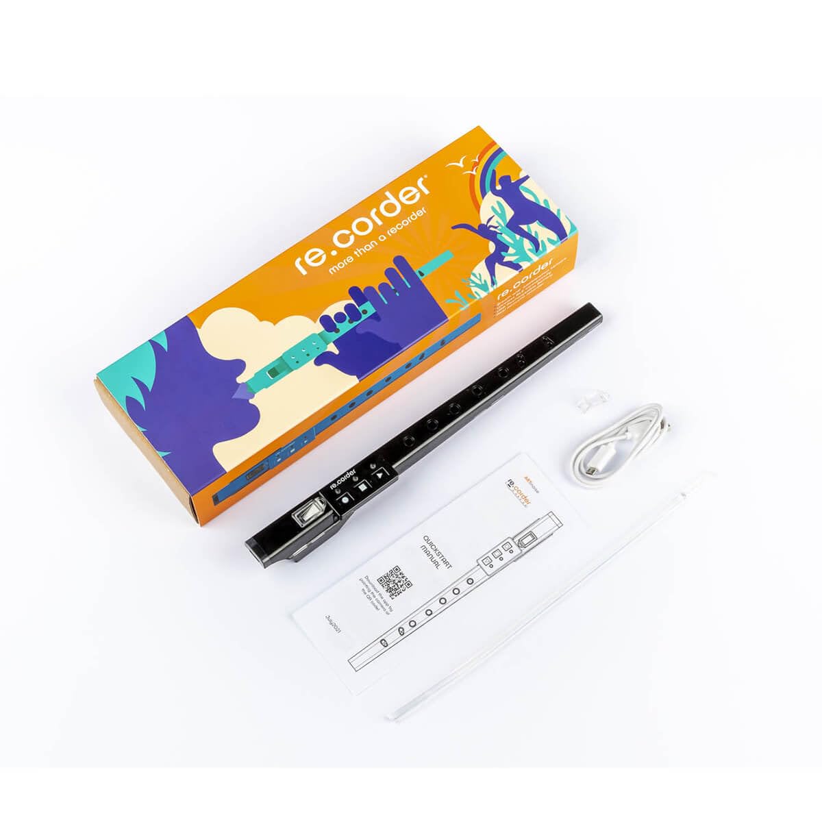 ARTinoise re.corder,flauto acustico digitale e controller MIDI wireless,App mobile 32 timbri,spartiti e esercizi su basi musicali,diteggiature personalizzabili,4 modalità di riproduzione