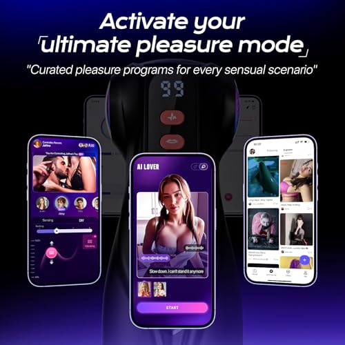Image of Uoffile Mens Sex Toy Adult Toys 3 Sleeves Sets AI Sync APP Male Masturbator
