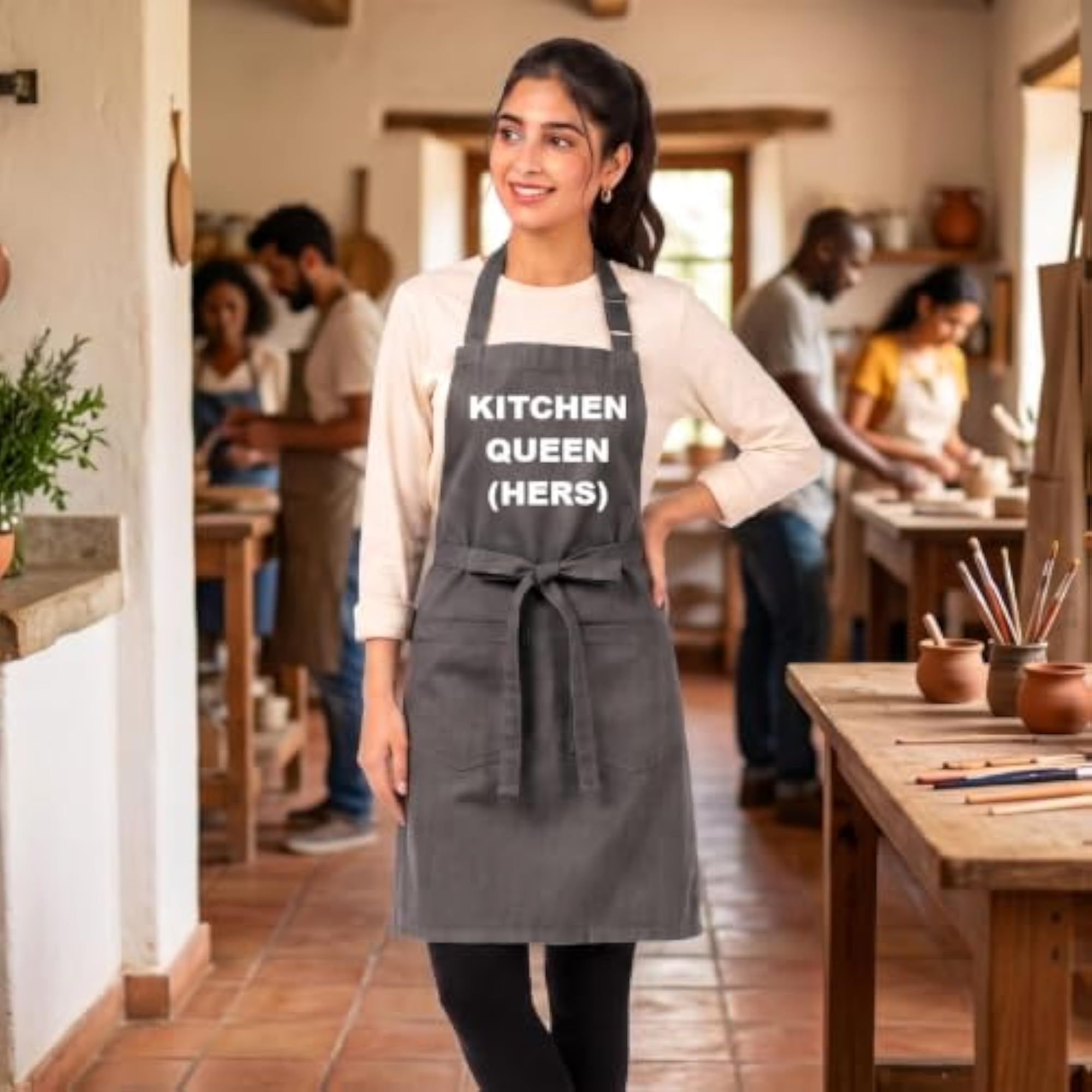2 Pack Kitchen Queen Printed Funny Aprons