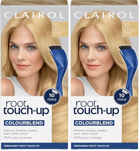 Image of Clairol Root Touch-Up Permanent Hair Dye, 10 Extra Light Blonde (Pack of 2)
