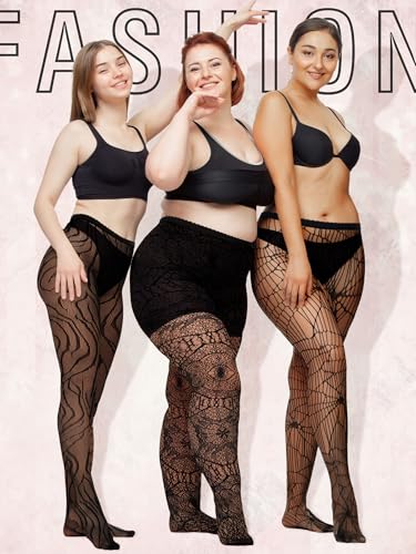 Bencailor Halloween Women Fishnet Stocking Tight Legging Stripes Floral Cobweb Tight Stockings Small Hole High Pantyhose Lace3