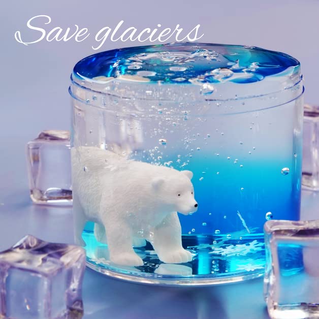 Crystal Polar Bear Slime,Super Soft and Non-Sticky Slime for Boy and Girls, Educational Stress Relief Slime,Party Favors Slime