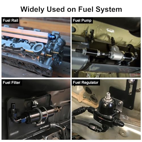 Image of EVIL ENERGY 16AN Flare to 12AN ORB Male Fuel Rail Adapter Fitting Black 2PCS