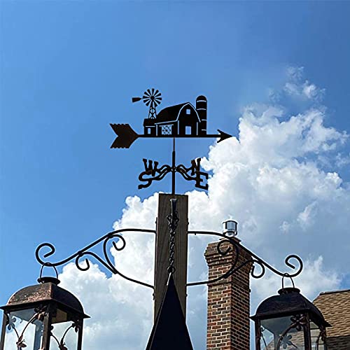 image for Generic Weathervane with Roof Mount Retro Weather Vane Wind Direction 