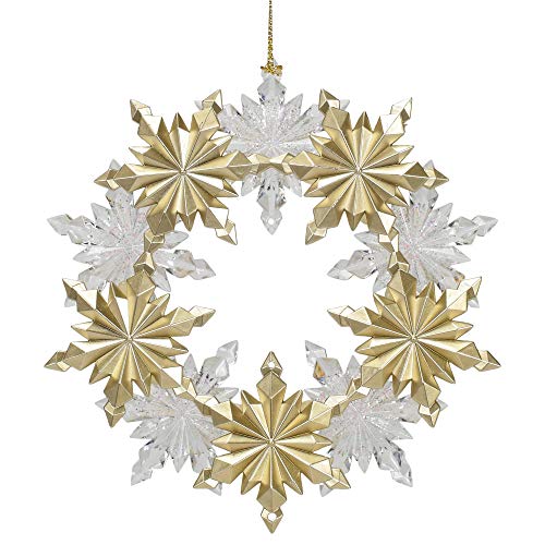 Roman 133125 Wreath Ornament Clear And Champagne Gold, 5 Inch #TOP3