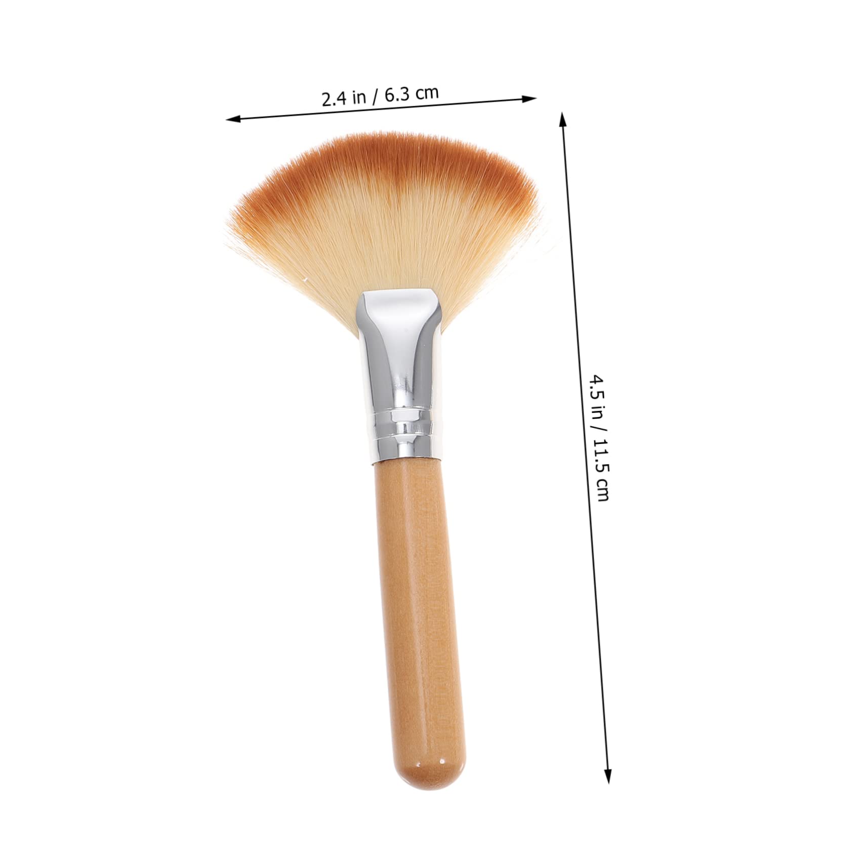 LALAFINA 5sets Highlighter Brush Makeup Double Ended Makeup Brush Soft Denser Nylon Hair for Powder 2pcs*5