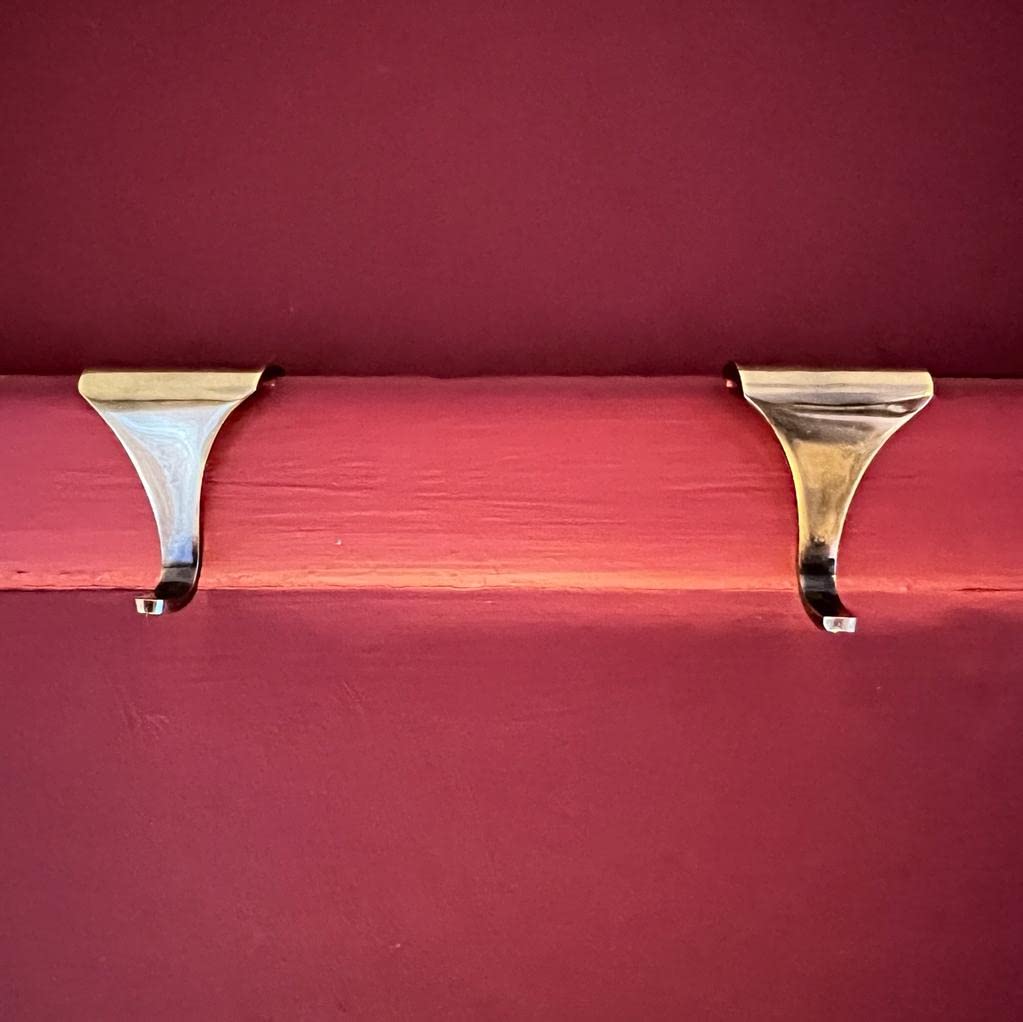 Bilderschienen-Haken Aus Messing, 25 Stück – Schmal, Für S-Profile, Trägt Bis 11,3 Kg, Made In USA