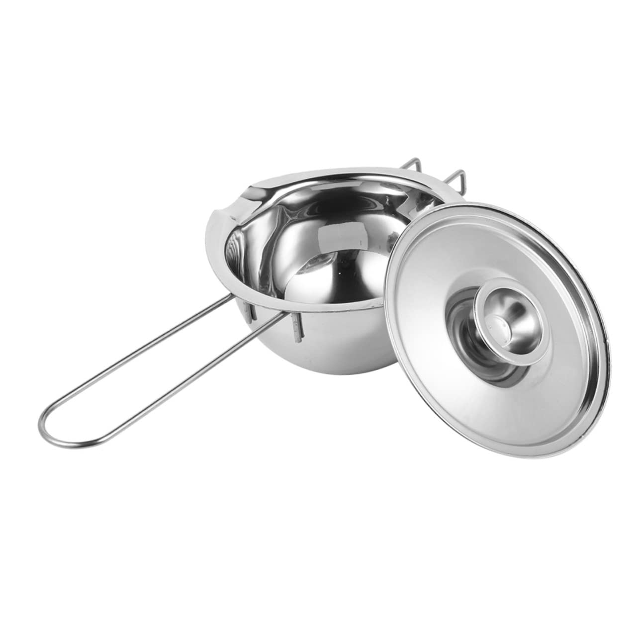 CONGARTENO 1Pc Stainless Steel Chocolate Melting Bowl with Long Handle Double Boiler for Melting Butter Cheese and Candies for DIY Baking and Homemade Treats
