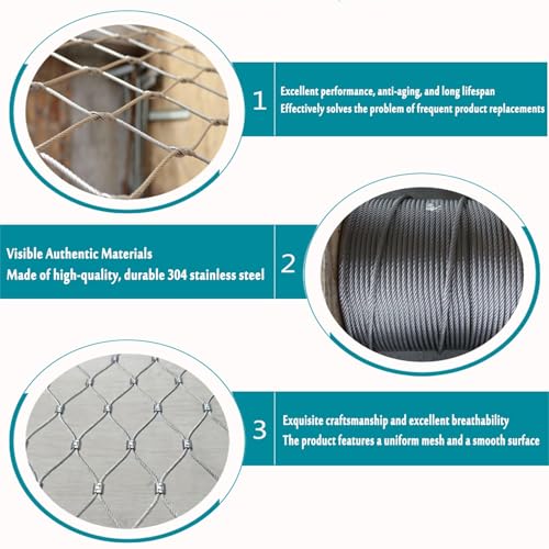 Treillis métallique en câble d'acier inoxydable à haute charge stable