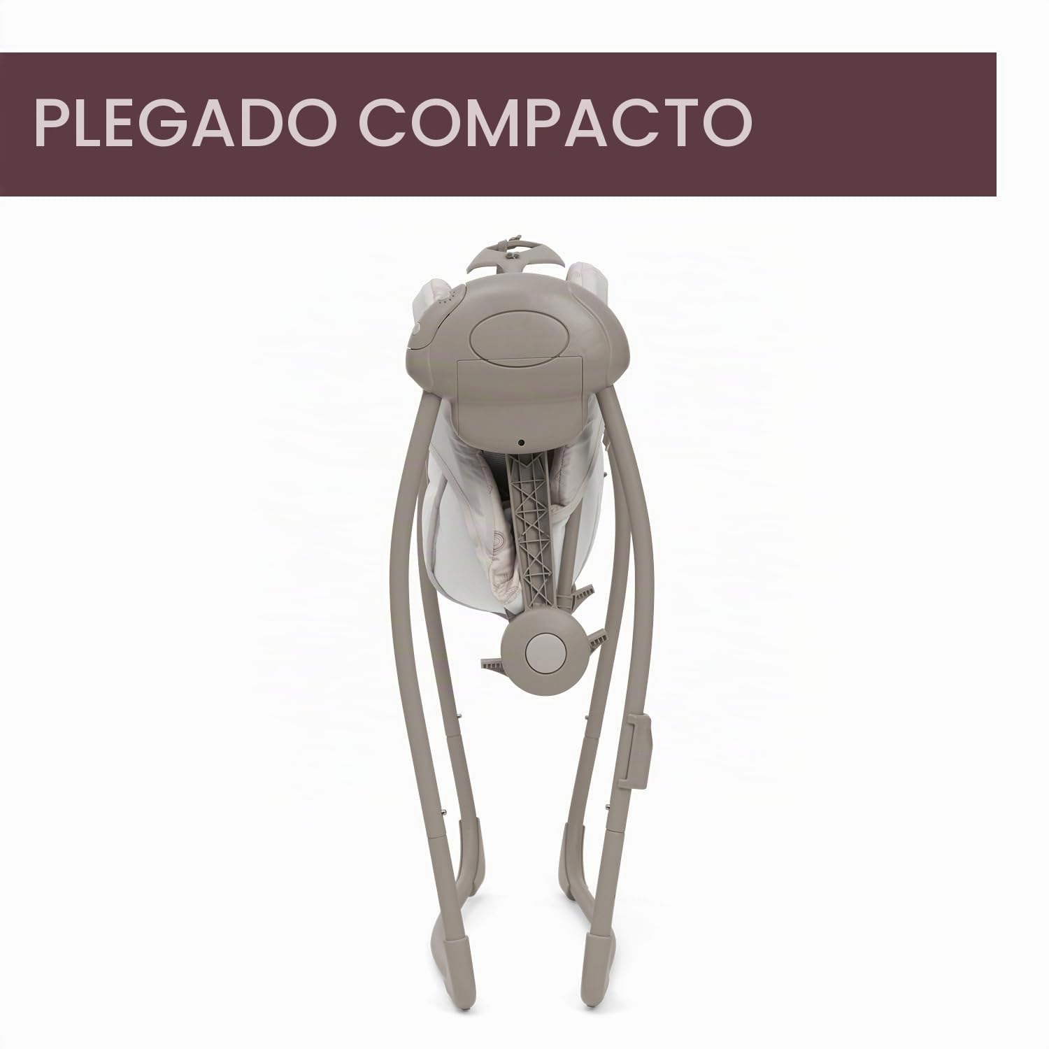 Chicco Swing&Play Columpio Eléctrico para Recién Nacidos 0 Meses+, 5 Velocidades de Balanceo, Melodías Relajantes, Plegable, Compacto y Ahorra Espacio, Respaldo con 2 Posiciones, 0 Meses