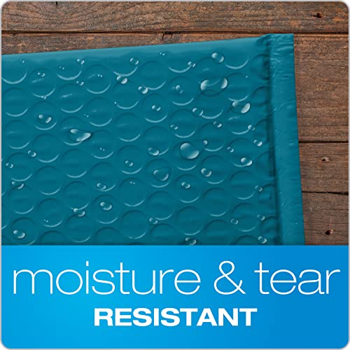 Image of Quality Park Bubble Mailers, 6 x 9 Inch, Blue Poly Mailers, Padded Envelopes, Shipping Envelopes, Water Resistant, Self Seal, 50 Per Box (QUA85862)