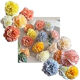 YiyiLai 15個セット DIY 大きいサイズ 造花 バルク 花びら 花頭 花のみ フェイクフラワー 枯れない花 花輪 ヘアアクセサリー 手芸用品 お任せ色 カーネーション