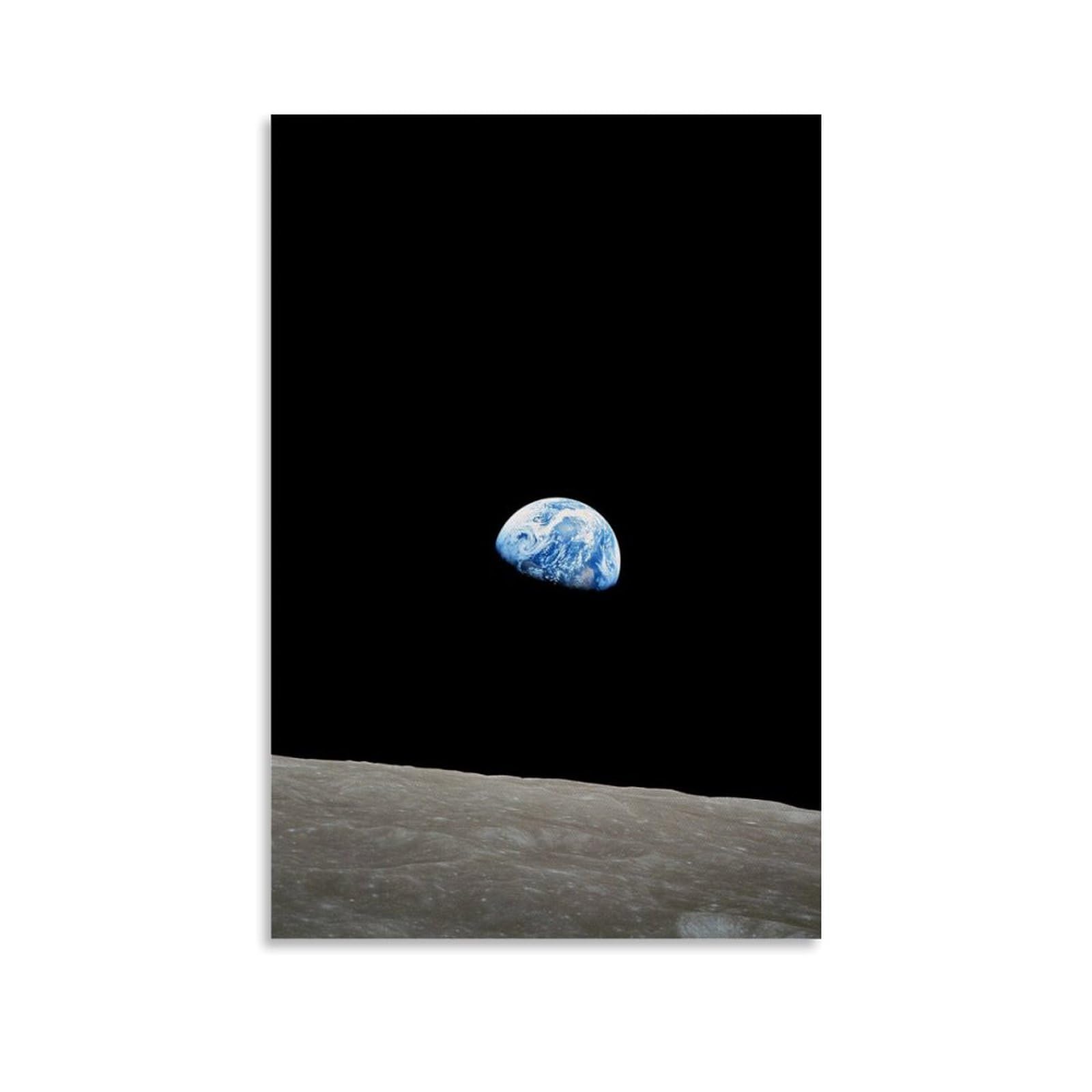 Papient Earthrise Apollo 8 Space Poster Office Room Decor Cosmic Starry Sky Wall Art Posters for Wall Decoration 20x30inch(50x75cm)