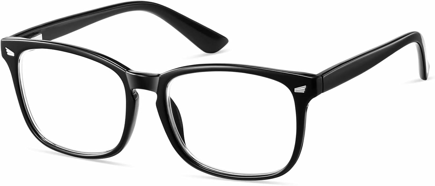 ZNEIAAPR Nearsighted Myopia Glasses for Men Women, Blue Light Distance Glasses with Spring Hinge