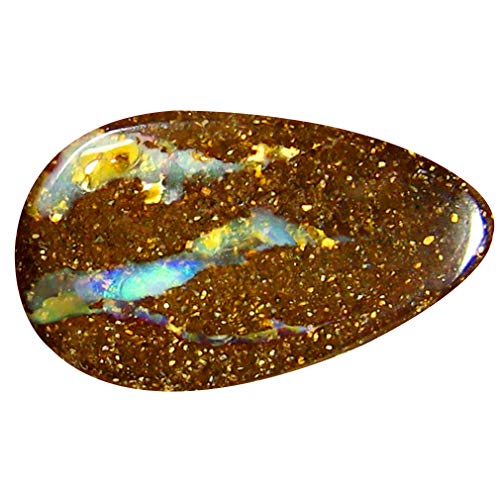 Opale boulder naturelle d'Australie de 3.51 ct taillée en forme fancy pour création de bijoux