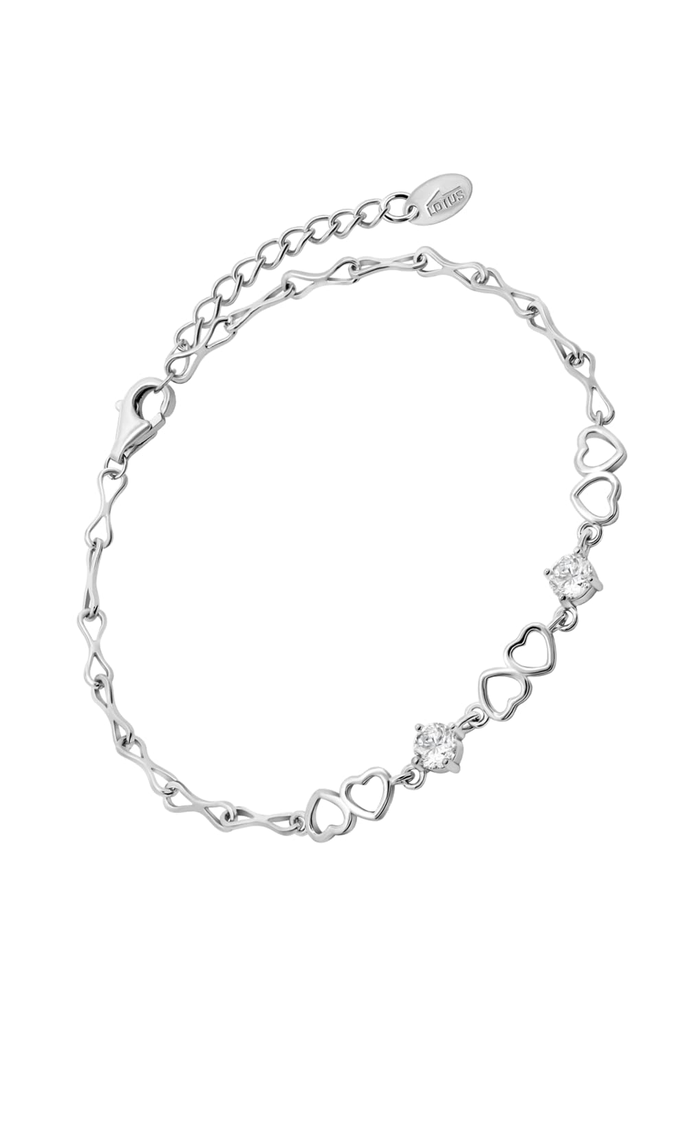 LOTUS SILVER Pulsera Plata Mujer LP3678-2/1 de Primera Ley 925 ml Corazón