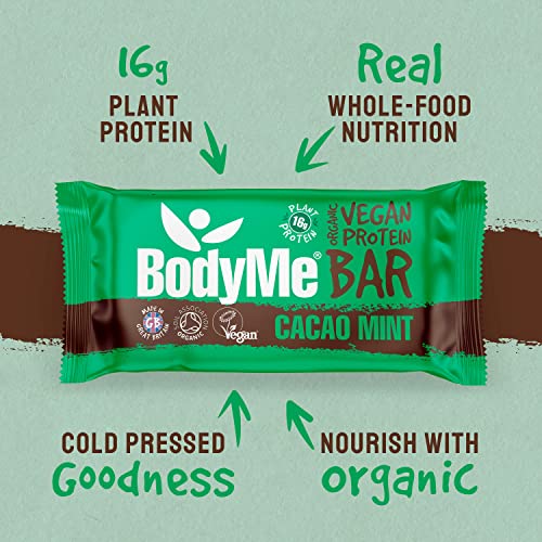 BodyMe Barra Vegana Orgánica de Proteína Raw Cacao Mint miniatura 2