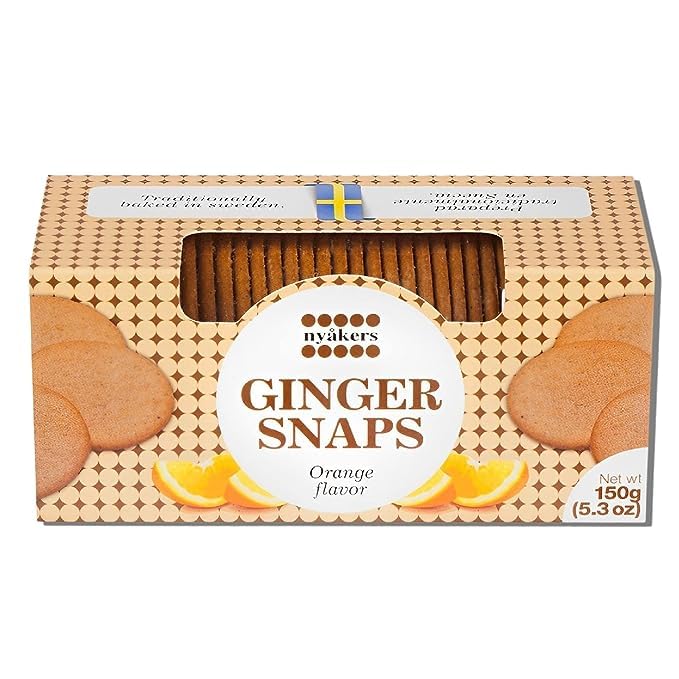 Nyakers Pepparkakor Swedish Ginger Snaps Cookies, Vegan