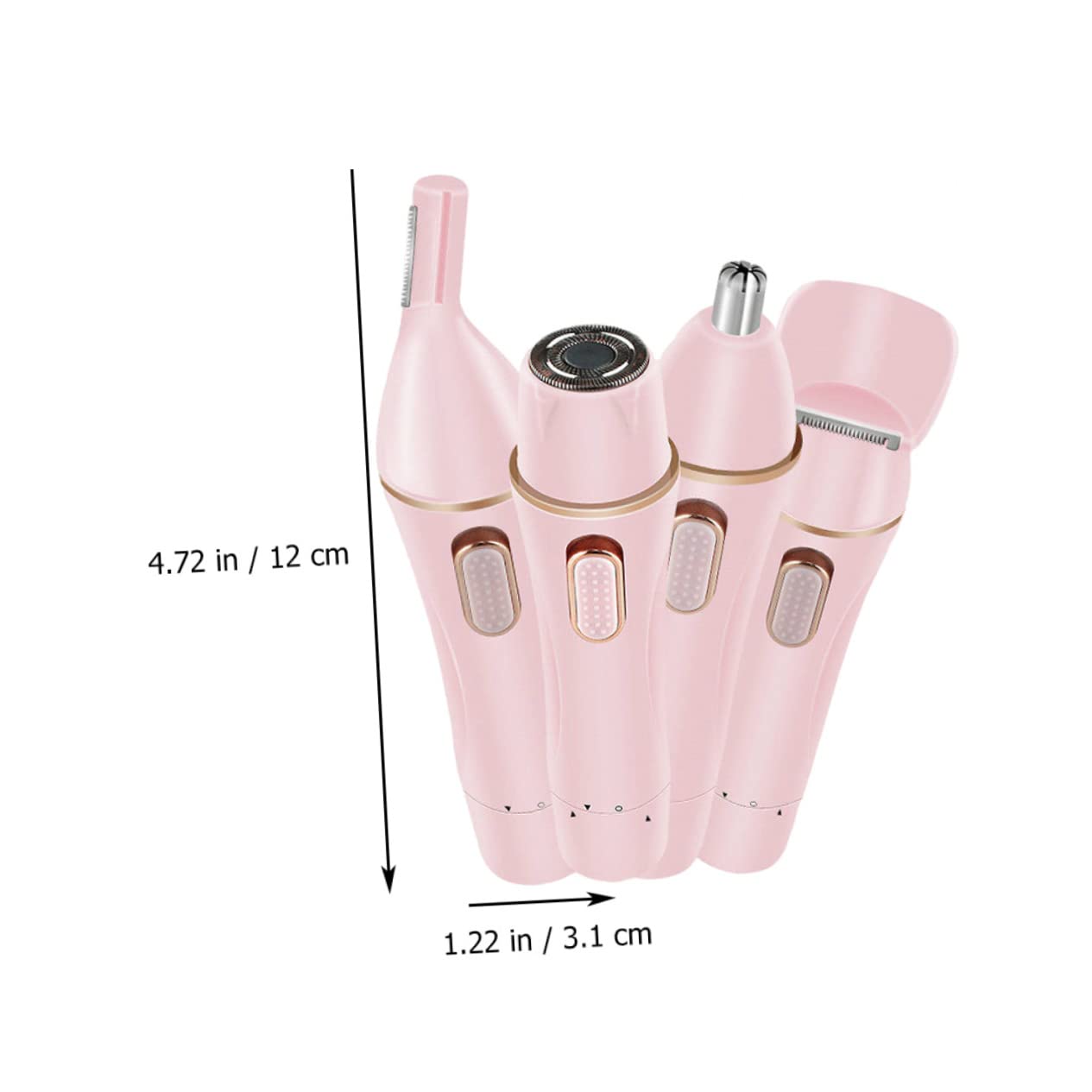 2sets Rasoio Multifunzionale Usb Per Donne Epilatore Portatile e Ricaricabile Per Corpo e Sopracciglia Rosa