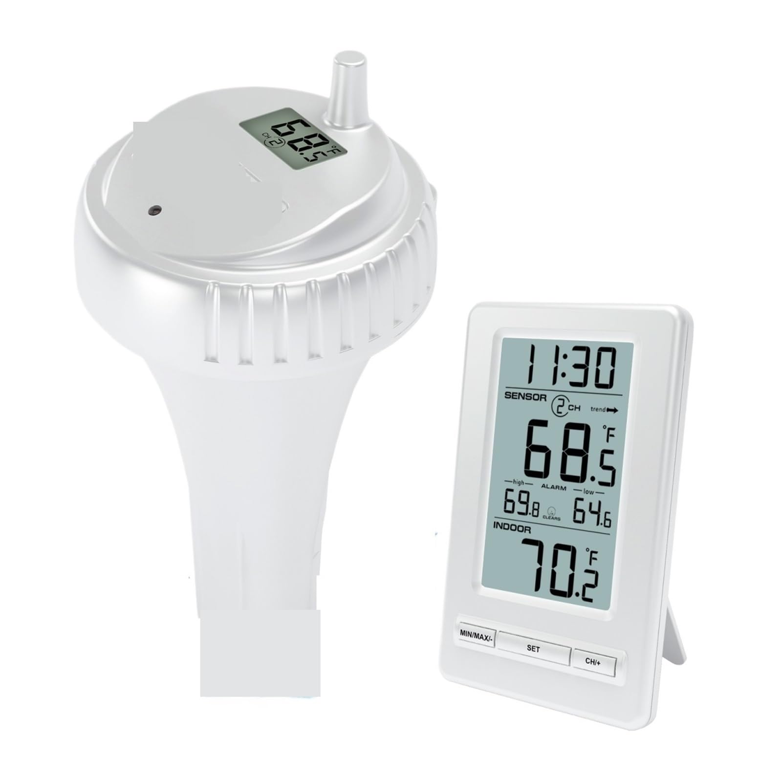 TermóMetro De Piscina Termómetro Inalámbrico For Piscina IPX8, Resistente Al Agua, con Pantalla LCD, De -40 °F A 140 °F, Termómetro Digital For Piscinas, Jacuzzis Y Spas. FáCil De Usar