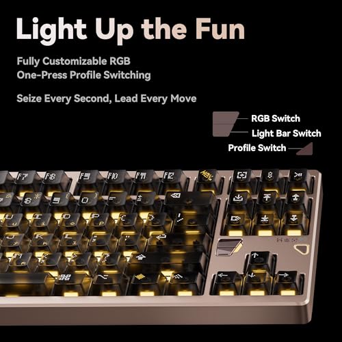 Image of ATK x QK Hex80 HE Magnetic Gaming Keyboard, 80% TKL, CNC Aluminum, Hall-Effect Ti Switches, 8 kHz Polling, Rapid Trigger, RGB Backlight (Baby Pink)