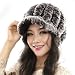 Women's Rex Rabbit Fur Peaked Caps Hats Multicolor (gray)