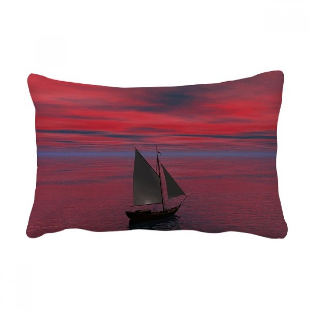 Oreiller lombaire Ocean Red Sky - Idee cadeau deco originale pour embellir le canape du salon