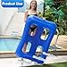 Floating Water Floating Field Style Style Pure Color Children and Adults Rest Sunlight Bath Pneumatic seat Lounge Chair Water Party Toys (Navy Blue)