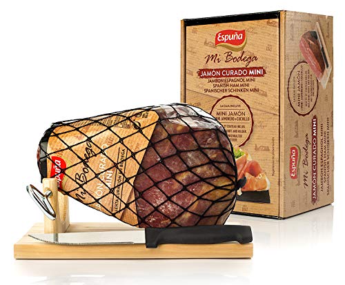 Jamonprive Gerijpte Mini Serrano Ham 1 Kg + Hamklem + Hammes - Spaanse ham - Image 3