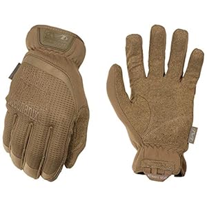 Mechanix Wear: FastFit Tactical Gloves with Elastic Cuff for Secure Fit, Work Gloves with Flexible Grip for Multi-Purpose Use, Durable Touchscreen Capable Safety Gloves for Men (Brown, Large)