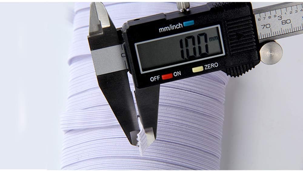 Cordón elástico negro de 1,27 cm, 100 yardas, carrete elástico de punto elástico pesado (negro) – banda de colcha