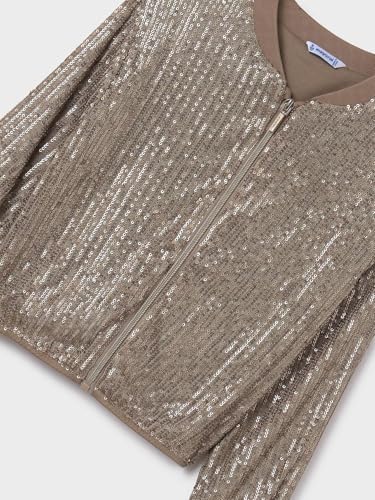 Mayoral Sequins jacket for Girls Mocha2