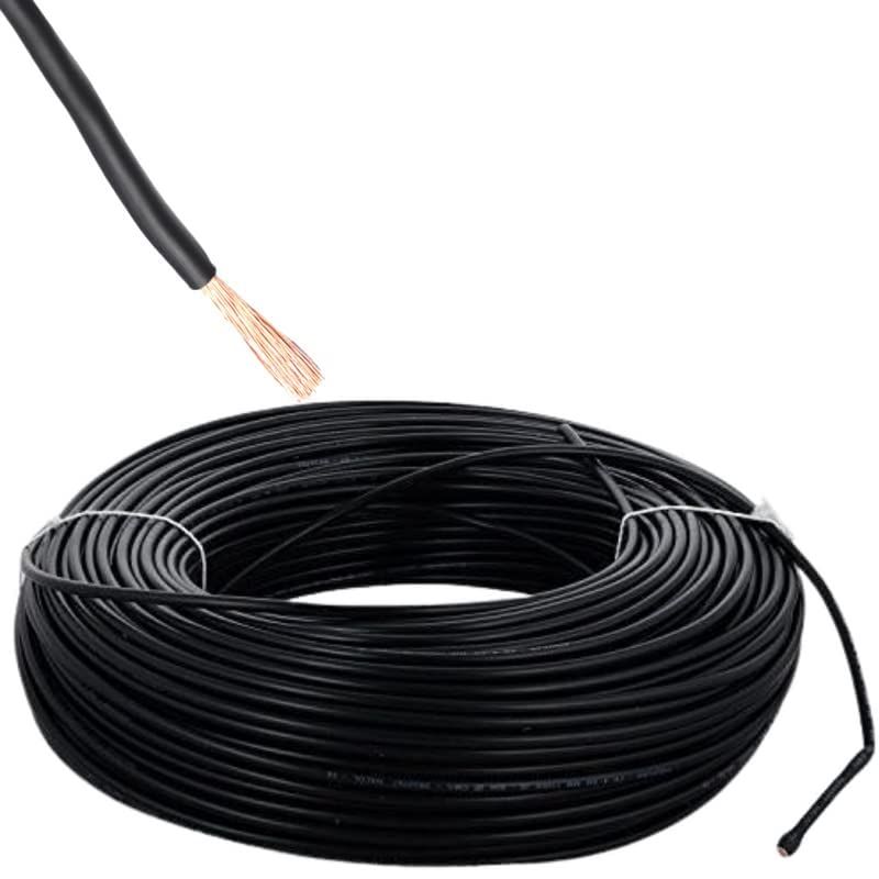 Image of Red Copper Core Electrical Wire, PVC Insulated, Flexible House Wiring Cable, Coil (black, 1)