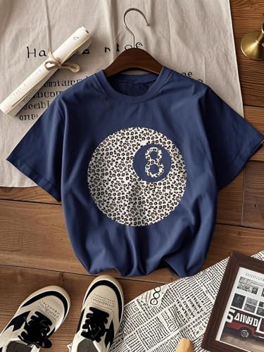 Girl's Cute Baseball Number 8 Graphic Shirt Crew Neck Short Sleeve Summer Casual Tee Tops3