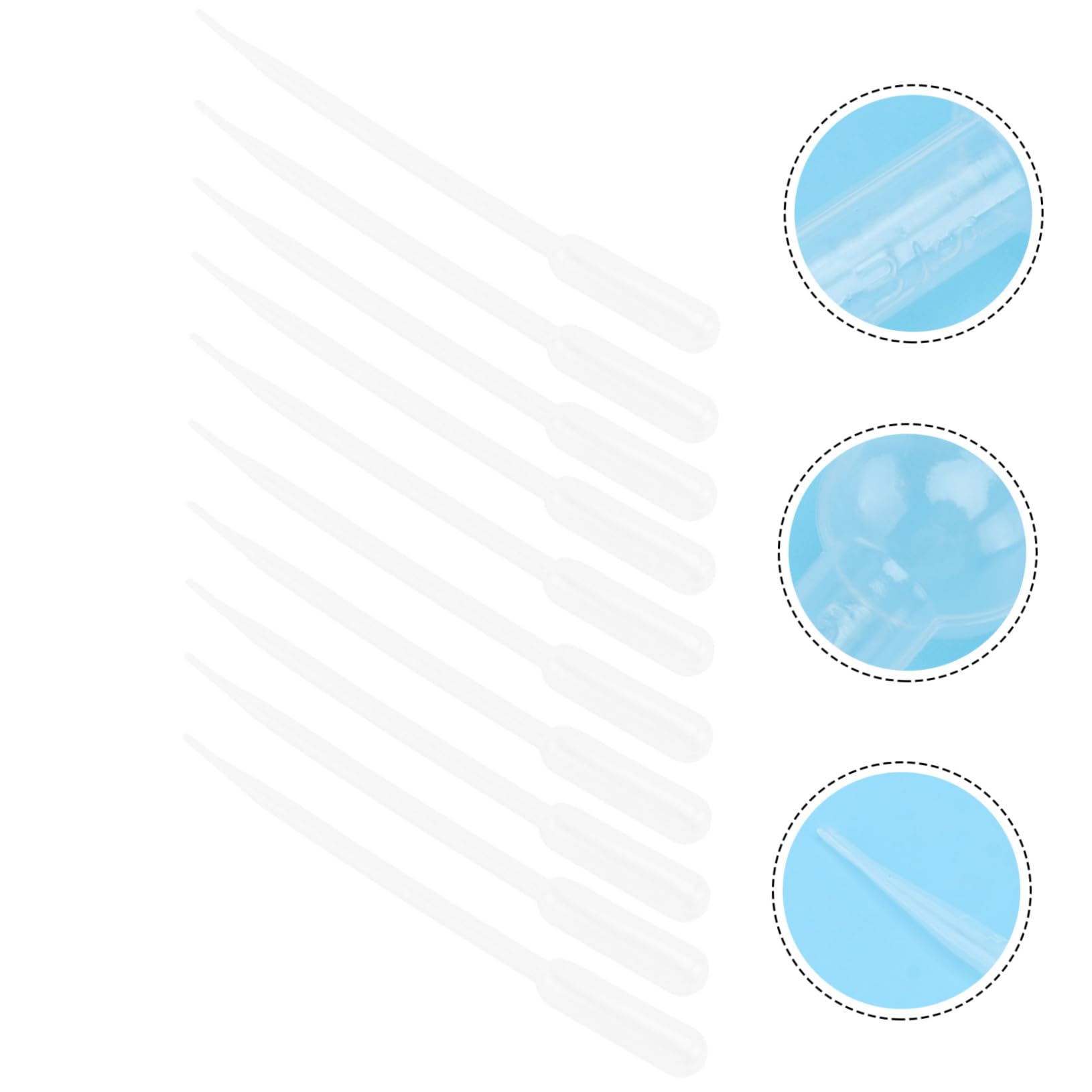 BELLIFFY 3sets Aquarium Fish Feeder Tube Liquid Feeders Scale Mark for Pet Supplies 10pcs*3