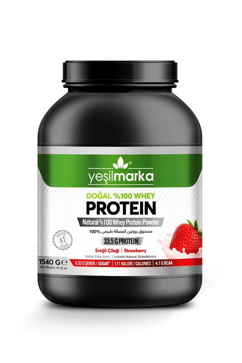 Yeşilmarka Doğal Whey Protein Tozu - Ereğli Çileği 1540 Gr