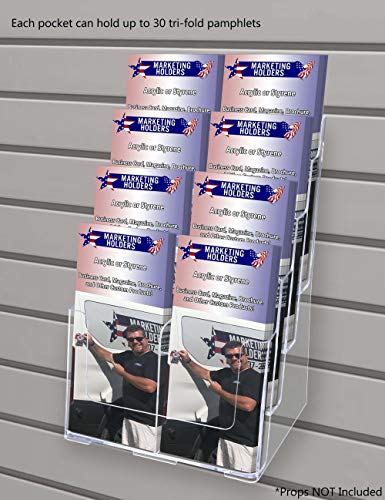 Marketing Holders 2 Pack Slatwall Brochure Holder Display for 4