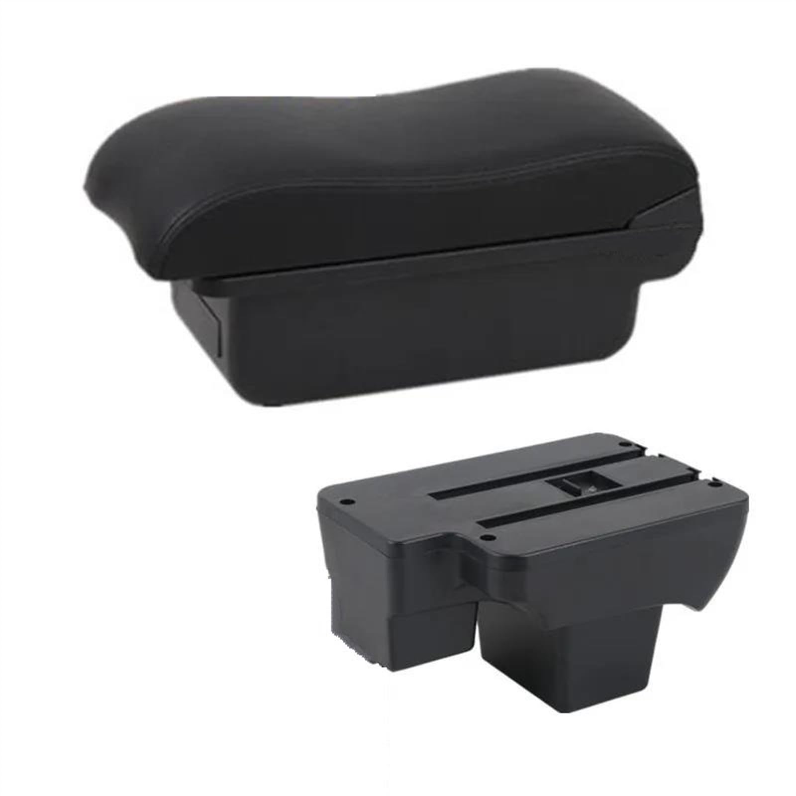 NOHEEU Car Armrest Box Dedicated Retrofit Parts 2019-2024 Storage Accessories For Polo(A black line No USB)