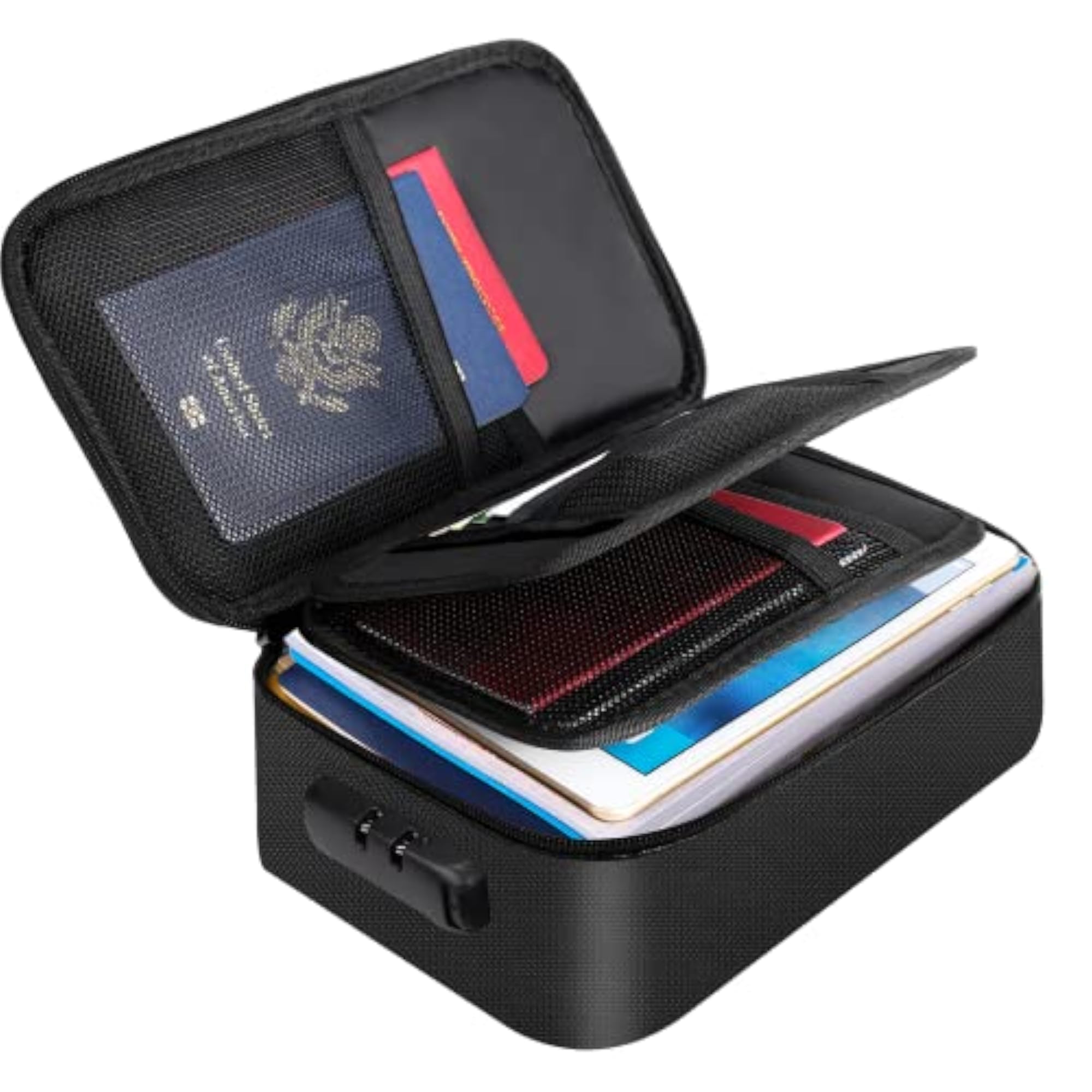 Small Fireproof Storage Organizer Case with Lock