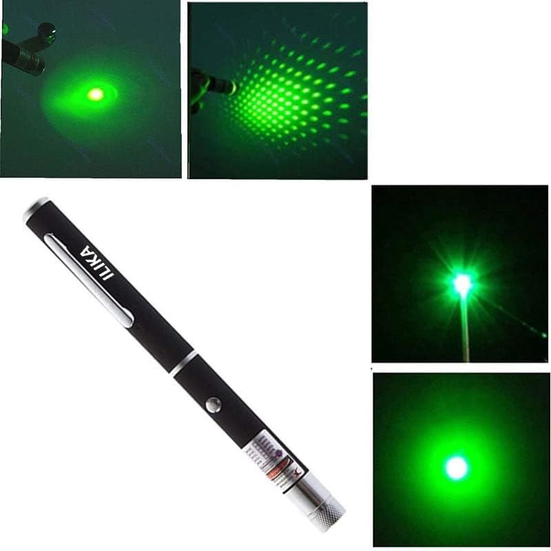 Ultra Powerful Green Laser Light Pen Beam for Presentation with Adjustable Cap to Change Project Design | 2000 Metres Laser Pointer Pen, Long Range | Extra Disco Light Effect