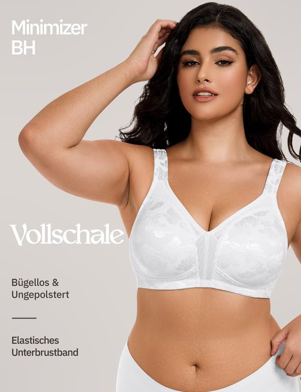 Wingslove Femme Soutien-Gorge Minimiseur Grande Taille Non Rembourré sans Armature Reggiseni du Quotidien